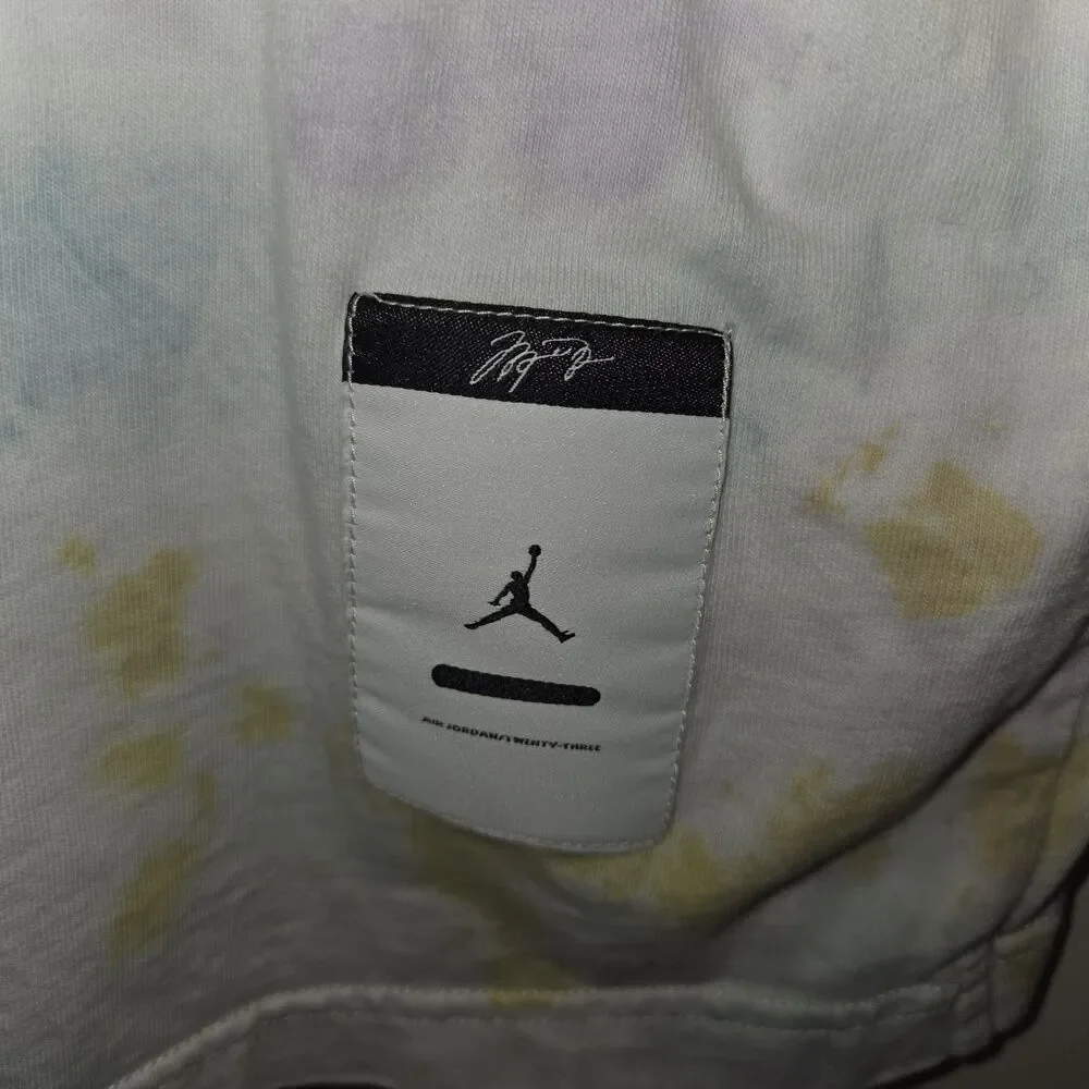 Jordan Air Jordan Oversized Tie-Dye Graphic T-Shirt XL Pastel Purple Yellow